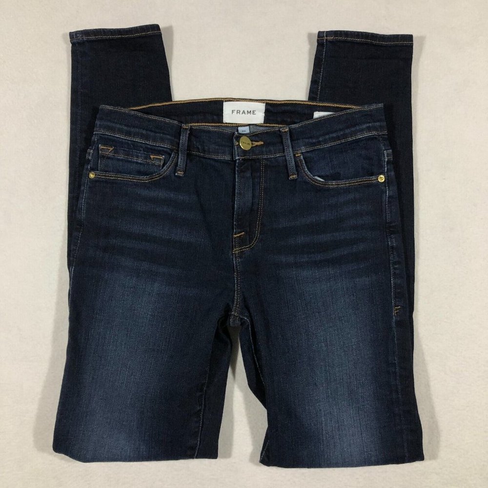 Frame Jeans Womens 26 Le Skinny de Jeanne Dark Wash LSJ132 Wellington
